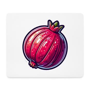 Vibrant Hyper-Realistic Pomegranate Illustration - Mouse Pad (horizontal) - white - Front