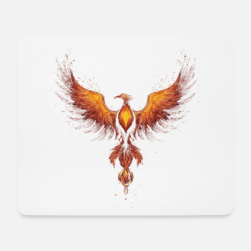 Phénix - Tapis de souris (format paysage) - blanc