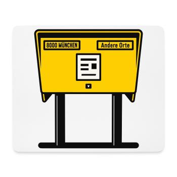 München Gelber Briefkasten - Mousepad (Querformat) - Weiß - Vorne