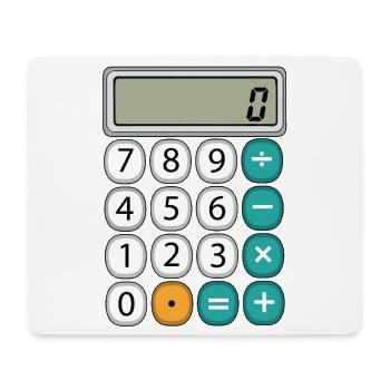 Zahl Tag Mathe Retro Taschenrechner Display - Mousepad (Querformat) - Weiß - Vorne