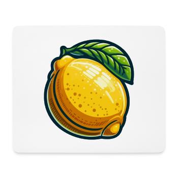 Citron Cartoon Éclat Jaune - Tapis de souris (format paysage) - blanc - Devant