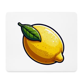 Lemon PopArt Jaune Cartoon - Tapis de souris (format paysage) - blanc - Devant
