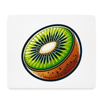 Helle Kiwi-Scheibe - Mousepad (Querformat) - Weiß - Vorne