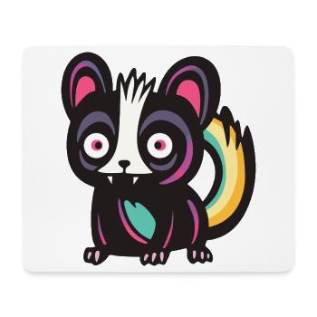 Skunk Halloween Bande dessinée drôle - Tapis de souris (format paysage) - blanc - Devant