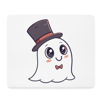 Schicker Geisterhut und Schleife - Mousepad (Querformat) - Weiß - Vorne