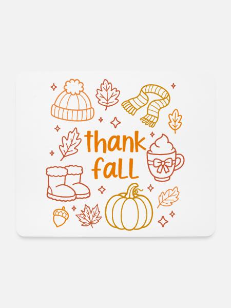 Dank Herbst - Mousepad (Querformat) - Weiß