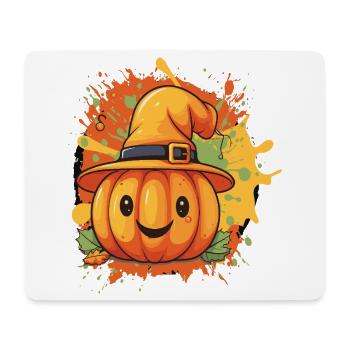 Kürbis Hexenhut Spaßdesign - Mousepad (Querformat) - Weiß - Vorne
