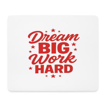 Work Hard Motivational Quote T-Shirt Design Red  - Mouse Pad (horizontal) - white - Front