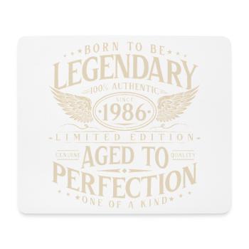 Legendär_seit_1986_Jahrgang_Geburtstag_Geschenk - Mouse Pad (horizontal) - white - Front