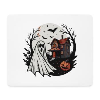 Ghost and Haunted House Night - Mouse Pad (horizontal) - white - Front