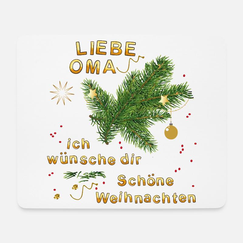 Liebe Oma, ich wünsche dir schöne Weihnachten - Mousepad (Querformat) - Weiß