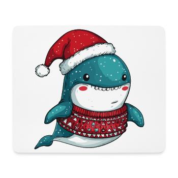 Wal Weihnachten - Mousepad (Querformat) - Weiß - Vorne