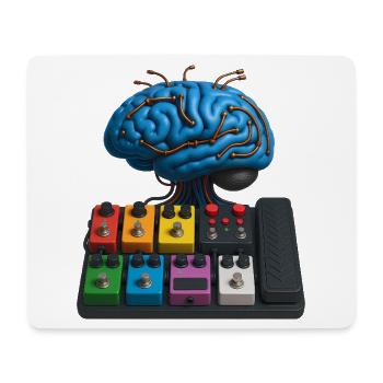 BRAIN PEDALBOARD - sound & vision - Mouse Pad (horizontal) - white - Front