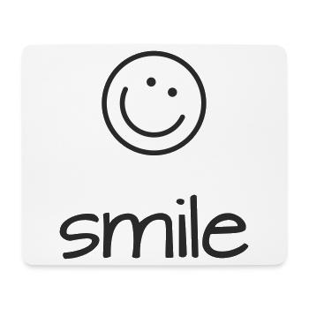 Smile Symbol Schrift - Mousepad (Querformat) - Weiß - Vorne