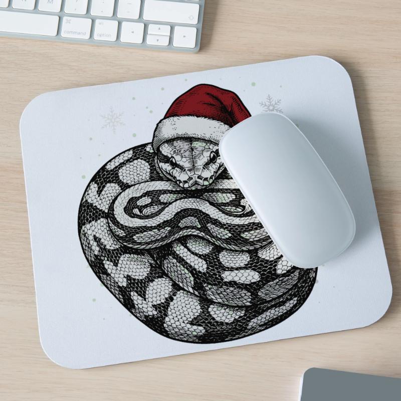 Serpent roi python roi de Noël Python boule Tapis de souris (format paysage)