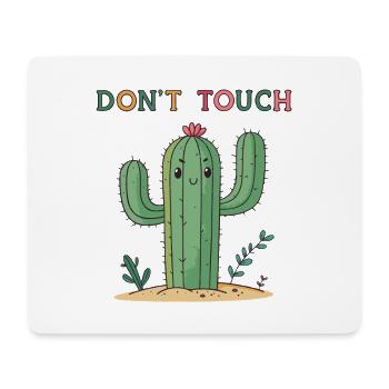 Lustiger Kaktus Nicht anfassen - Mousepad (Querformat) - Weiß - Vorne