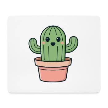 Cactus Sourire En Pot - Tapis de souris (format paysage) - blanc - Devant