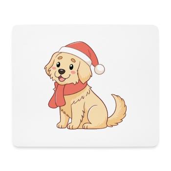 Dog Christmas Warm Drawing - Mouse Pad (horizontal) - white - Front