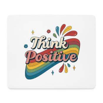Pense Positive Arc en Ciel - Tapis de souris (format paysage) - blanc - Devant