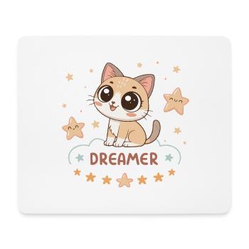 Chaton Rêveur Pastel Etoiles - Tapis de souris (format paysage) - blanc - Devant