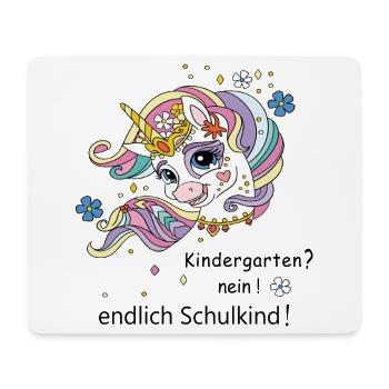 Finally a schoolchild - Mouse Pad (horizontal) - white - Front