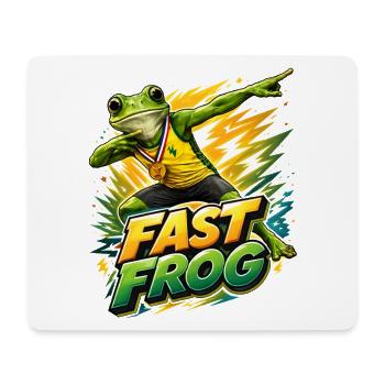 Frosch mit Goldmedaille - Mousepad (Querformat) - Weiß - Vorne