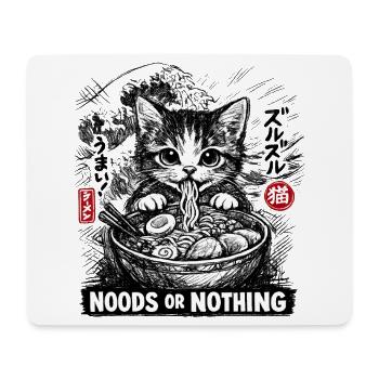 Katzen ramen: Noods or Nothing - Mouse Pad (horizontal) - white - Front