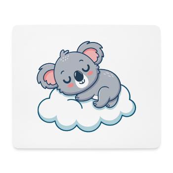 Koala Rêveur sur Nuage - Tapis de souris (format paysage) - blanc - Devant