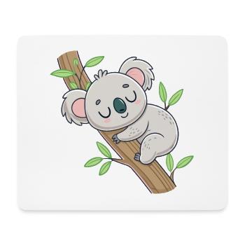 Schlafender Koala auf dem Ast - Mousepad (Querformat) - Weiß - Vorne
