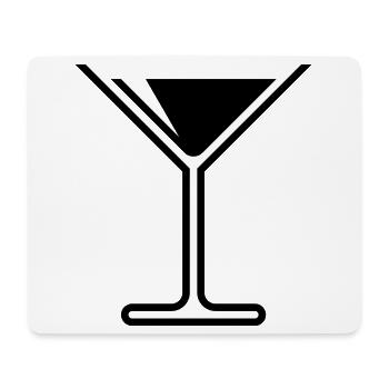 Cocktail / Cocktailglas / Martini – (Black) - Mousepad (Querformat) - Weiß - Vorne