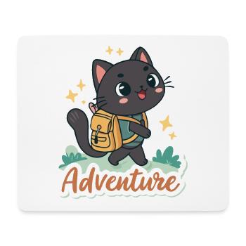 Aventure chat explorateur - Tapis de souris (format paysage) - blanc - Devant