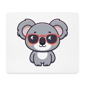 Koala mignon lunettes rose rétro - Tapis de souris (format paysage) - blanc - Devant