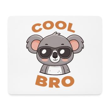 Koala Cool Bro mit Schutzbrille - Mousepad (Querformat) - Weiß - Vorne