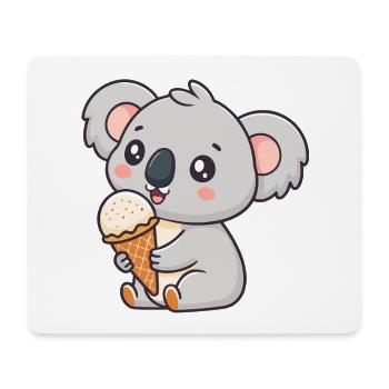 Koala Gourmand Crème Glacée - Mouse Pad (horizontal) - white - Front