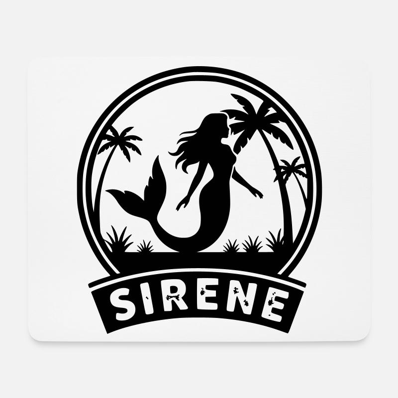 Meerjungfrau - Mousepad (Querformat) - Weiß