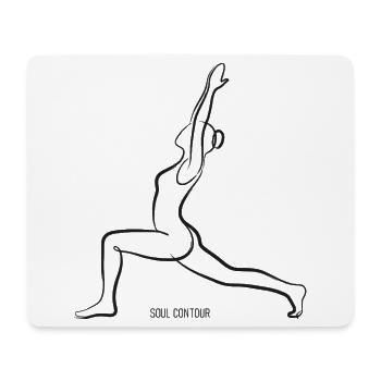SOUL CONTOUR - Virabhadrasana - Mouse Pad (horizontal) - white - Front