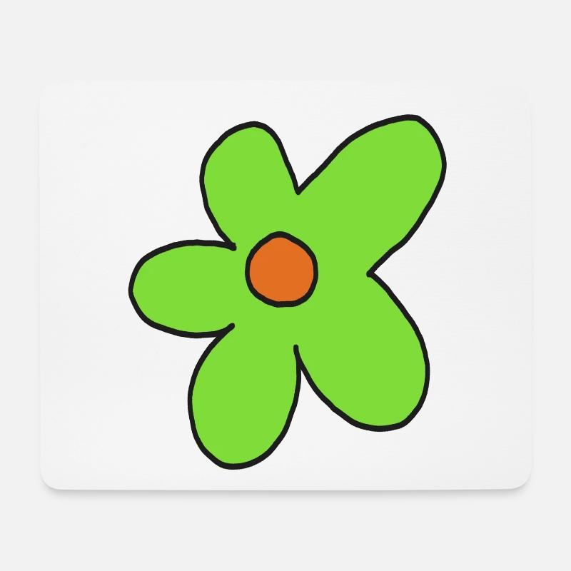 Limettenblumen-Pop-Kunst - Mousepad (Querformat) - Weiß