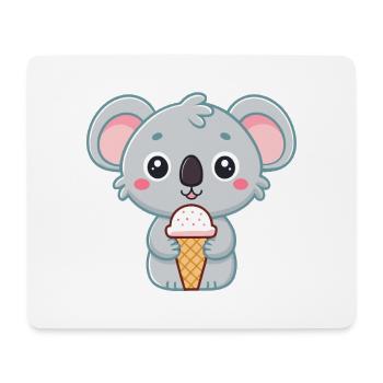 Koala Gourmand Crème Glacée - Mouse Pad (horizontal) - white - Front