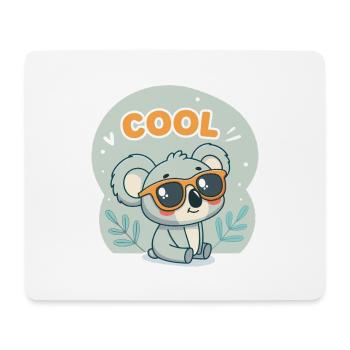 Koala Cool mit orangefarbener Brille - Mousepad (Querformat) - Weiß - Vorne