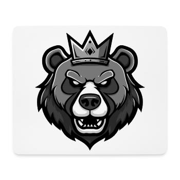 Bär Krone - Mousepad (Querformat) - Weiß - Vorne