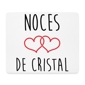Crystal Wedding 15 Jahre Ehe - Mousepad (Querformat) - Weiß - Vorne