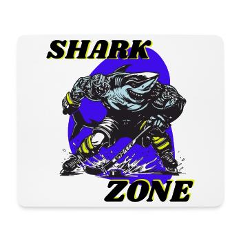 Hockey sur glace Attaque de requin Rondelle Sport de patineur de requin - Tapis de souris (format paysage) - blanc - Devant