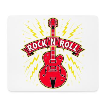 Guitare Rock 'n' Roll Bannière - Tapis de souris (format paysage) - blanc - Devant