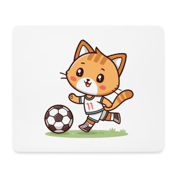 Kitten-Footballspieler Nr. 11 - Mousepad (Querformat) - Weiß - Vorne
