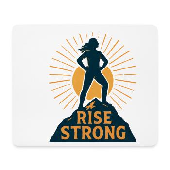 Rise Strong Sonnenaufgang Mut - Mousepad (Querformat) - Weiß - Vorne