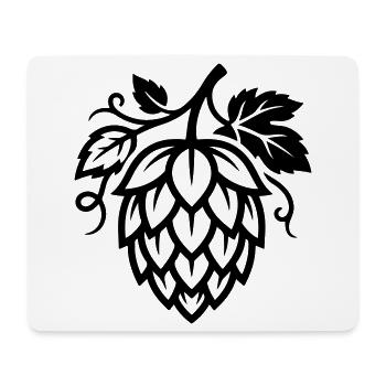 Hopfen Symbol Brauerei - Mousepad (Querformat) - Weiß - Vorne