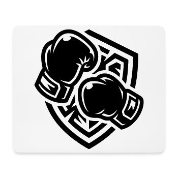 Gants de boxe Armoiries Boxe - Tapis de souris (format paysage) - blanc - Devant