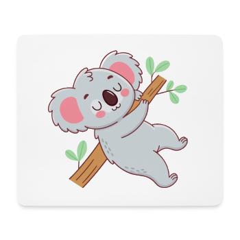 Koala câlin sur branche - Tapis de souris (format paysage) - blanc - Devant