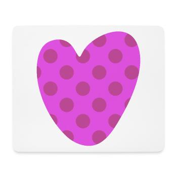 Motif Points de cœur Amour Amour Joie de vivre - Tapis de souris (format paysage) - blanc - Devant