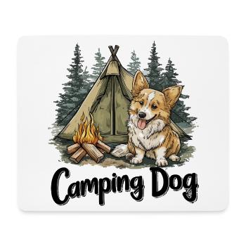 Un cadeau de camping-dog dog qui dit Camping, - Tapis de souris (format paysage) - blanc - Devant